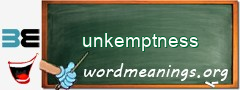 WordMeaning blackboard for unkemptness